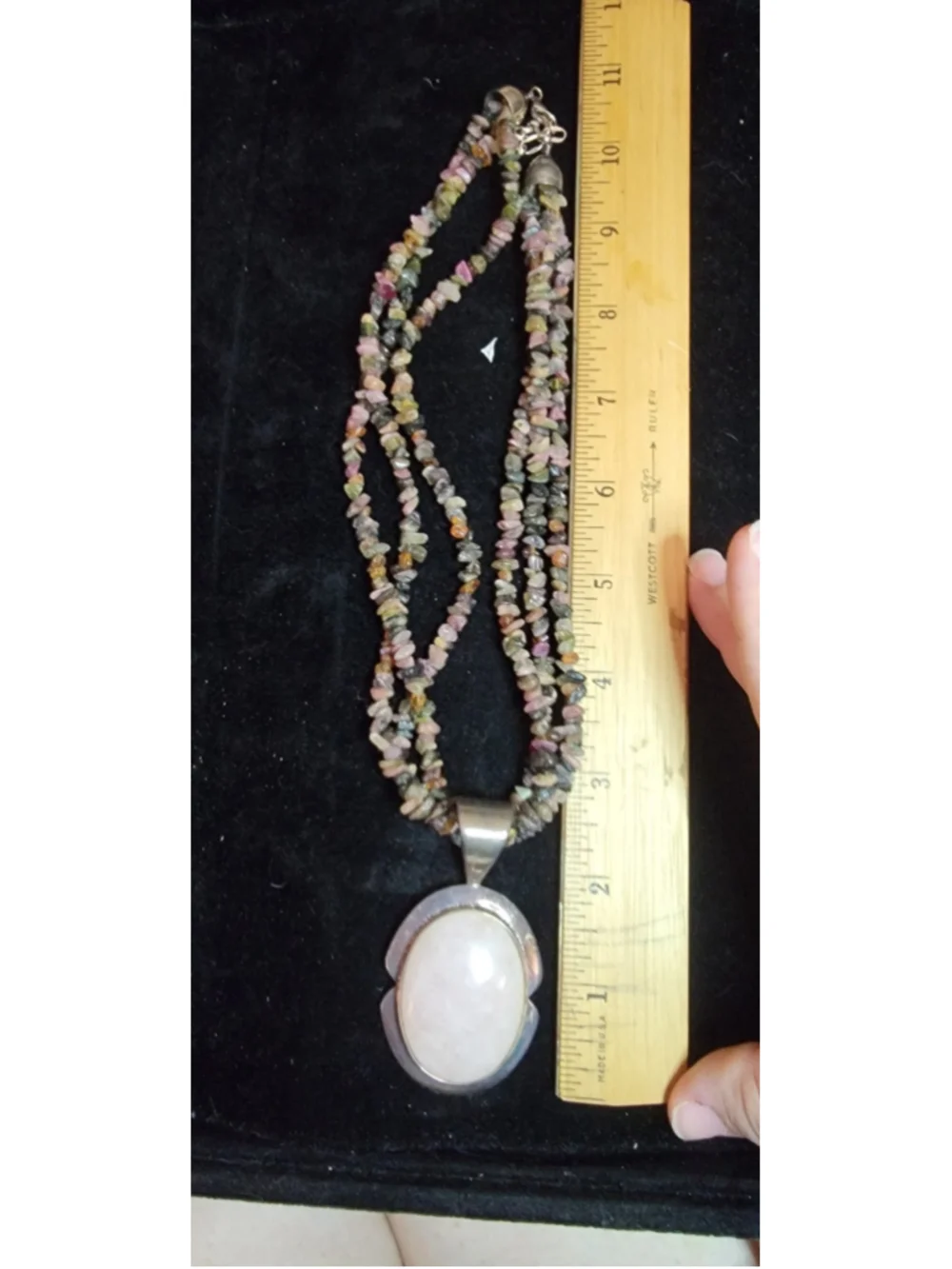 Jay King Mine Finds DTR 925 Sterling Silver Rose Quartz Pendant Multi Gem 37